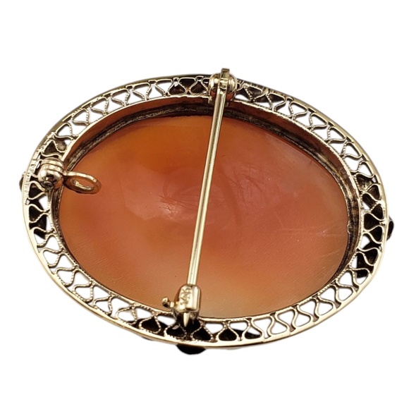 14 Karat Yellow Gold Cameo Brooch/Pendant #20874 - Picture 4 of 6